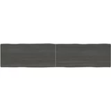 Stolna Mizna plošča temno siva 180x40x4 cm obdelana trdna hrastovina, (20979544)