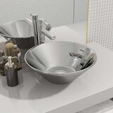 Umivalnik keramičen 42x14 cm srebrn, (21831786) | Shoptok.si