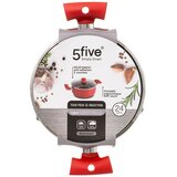 Five INDUKCIJSKI LONAC S POKLOPCEM 24CM CRVENI | shoptok.hr