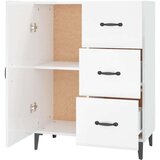  Komoda visok sijaj bela 69,5x34x90 cm inženirski les, (20654128) | Shoptok.si
