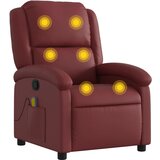 Maison Chic masažni naslanjač - Relax naslanjač vinsko rdeče umetno usnje, (22134653) | Shoptok.si