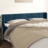  Uzglavlje s ušima tamnoplavo 163x16x78/88 cm baršunasto | shoptok.hr