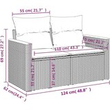  7-dijelni set vrtnih sofa od poliratana s jastucima crni | shoptok.hr
