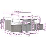  Set vrtnih kauča Set od 7 Bež Siva Ratan Poliester | shoptok.hr