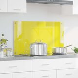 vidaXL Kuhinjska obloga Žuta Kaljeno staklo 90 x 50 x 0.6 cm Izdržljivo | shoptok.hr