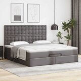  Otomanski okvir kreveta s madracem sivi 180x200cm umjetna koža | shoptok.hr