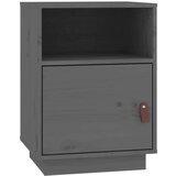  Nočna omarica 2 kosa siva 40x34x55 cm trdna borovina, (20732866) | Shoptok.si