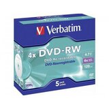 Verbatim dvd-rw 4.7GB 4X 5 pack jewel case 120MIN ( 55W/Z ) Cene'.'