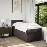  Box spring postelja z vzmetnico temno rjava 90x200 cm blago, (21310952) | Shoptok.si