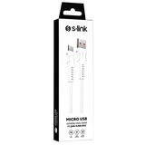 S-link kabel - SL-X241 (3A, 12W, hitro polnjenje, mikro USB, 100 cm podatkovni + polnilni kabel, bel) | Shoptok.si
