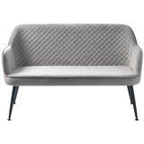 Unique Furniture Svetlo siva žametna sedežna garnitura 129 cm Berrie – Cene