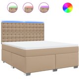 Krevet box spring s madracem cappuccino 180x200 cm umjetna koža | Eponuda.com