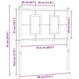  Metalno uzglavlje za krevet bijelo 75 cm - Bijela 75 cm 1 | shoptok.hr