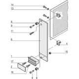 utični modul s krutom ručkom u trapezoidnom obliku - KONEKTORSKI SKLOP 3U 6TE EL/C 20818020 19 inčni nosač za komponente 5 St.