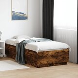 Furnova Posteljni okvir z LED lučkami dimljeni hrast 90x190 cm inž. les, (21936799) Cene