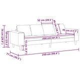 SOFA Plava 250 x 77 x 76 cm Kordura tekstil | shoptok.hr
