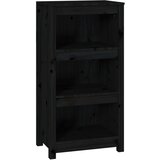 Maison Chic Knjižna omara - Knjižni regal črna 50x35x97 cm trdna borovina, (21724851) Cene