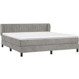  Box spring postelja z vzmetnico svetlo siva 160x200 cm žamet, (20846860) | Shoptok.si