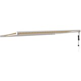 vidaXL Tenda na uvlačenje žuto-bijela 5 x 3 m od tkanine i aluminija | shoptok.hr