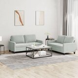  2-dijelni set sofa s jastucima svjetlosivi baršunasti Cijene