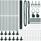 vidaXL varjena žična ograja z 13 stebri z robom Zelena 1.6x25 m Jeklo | Shoptok.si