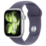 watch S11 gps 46mm silver aluminium case with purple fog sport band - m/l (meva4rk/a)