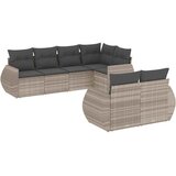  7-dijelni set vrtnih sofa svjetlosivi od poliratana | shoptok.hr