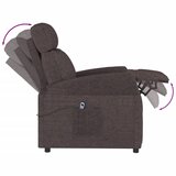  Fotelja na podizanje od tkanine tamnosmeđa | shoptok.hr