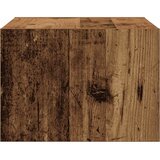  Zidni noćni ormarić s LED svjetlima staro drvo | shoptok.hr