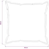 Presvlaka za jastuk 2 kom. HOUTEN Krem 60 x 60 cm - Dizajn s paspulom 60 x 60 cm 2 | shoptok.hr