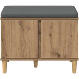  Haldna klop z blazino z vrati Umetni hrast 60 x 38 x 46 cm, (5000155668) | Shoptok.si