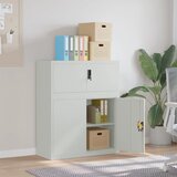 vidaXL arhivska omara svetlo siva 90x40x110 cm jeklo | Shoptok.si