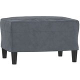  Fotelj s stolčkom za noge temno siv 60 cm žamet | Shoptok.si