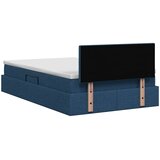 Krevet s madracem i skladištem Plava 120 x 200 cm Baršun | shoptok.hr