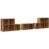 vidaXL Set TV omar 8 pcs Star les 37 x 35 x 72 cm Konstruiran les, (5000068926) Cene