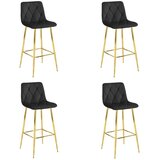 NADO stolac - crni baršun / ZLATNE noge x 4 | shoptok.hr