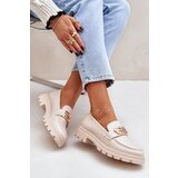 PS1 Women's Loafers With Gold Detail Beige Trionna | Shoptok.si