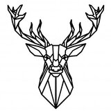 Metalni zidna dekoracija deer 60x65cm | ePonuda.com
