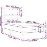 vidaXL Okvir kreveta s madracima tamnosivi 90x190cm baršunasti | shoptok.hr