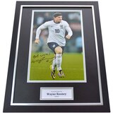  Wayne Rooney Signed Photo Framed 16"x12" England Autograph Memorabilia Display COA | Shoptok.si