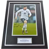  Wayne Rooney Signed Photo Framed 16"x12" England Autograph Memorabilia Display COA