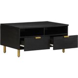 Maison Chic kavna mizica - Nizka mizica črna 80x54x40 cm inženirski les, (21754168) | Shoptok.si