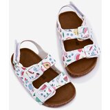 Boto Children's sandals on cork sole with buckles fruits white Thessa | ePonuda.com
