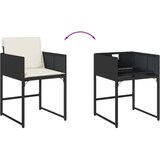  9-dijelni vrtni blagovaonski set s jastucima crni od poliratana | shoptok.hr