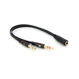  splitter 3.5mm za mikrofon I zvucnike crni | ePonuda.com