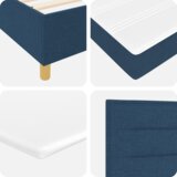 Box Spring Krevet s Madracem Plavi 100x200 cm Tkanina | shoptok.hr