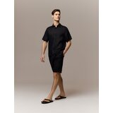 Reserved Jogger kratke hlače od lana - crno | shoptok.hr