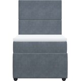  Box spring krevet s madracem tamnosivi 90x190 cm baršunasti | shoptok.hr