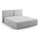 Svijetlo sivi boxspring krevet s prostorom za odlaganje 180x200 cm Arendal –