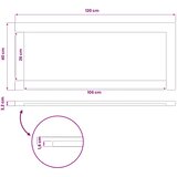 Pravokutni stolni vrh 120 x 40 x 3,2 cm Pravokutni Slike